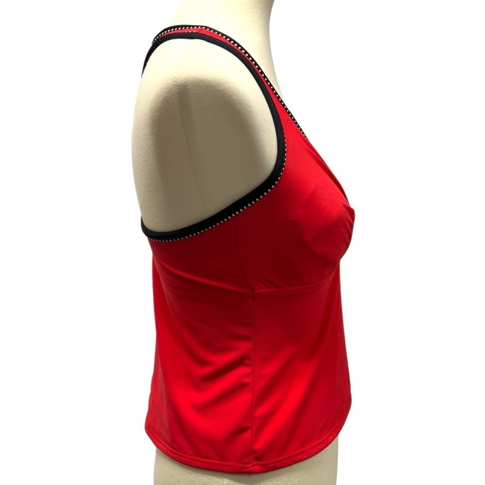 MiracleSuit Red Tank Style Swim Beach Tankini Top Women’s 8D - Picture 7 of 10